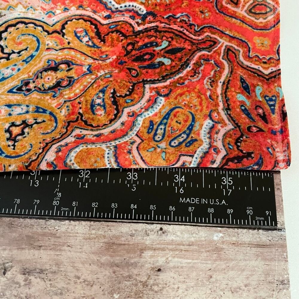 Chicos Sheer Tunic XL Paisley Lagenlook Boho Artsy Longline Lightweight Sz 3 - Picture 9 of 10